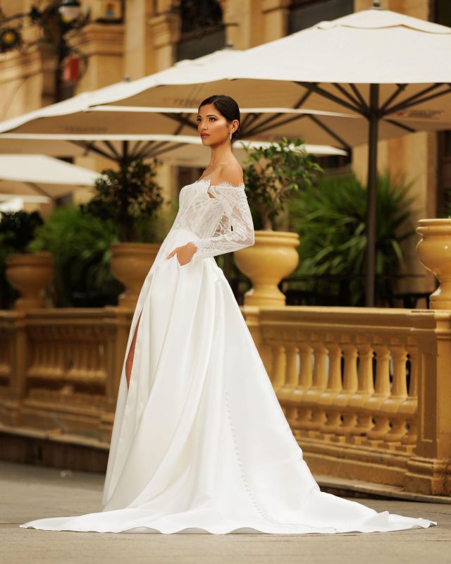 Size 14 Lore 5WBY11 Ivory Gown - Ivory / 14 Size 14 Lore 5WBY11 Ivory Gown - Ivory / 14