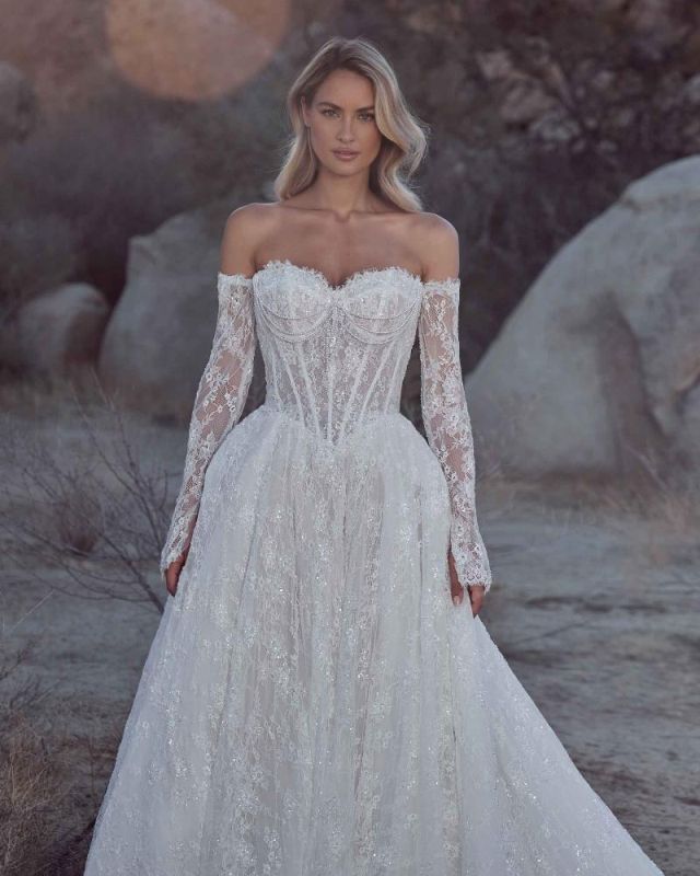 Size 10 Calla Blanche 126105 Bianca Ivory/Light Nude Gown