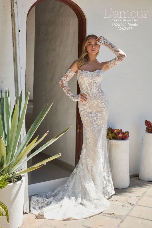 ivory gowns & formal dresses Size 16 L'amour LA24249 Rhoda Ivory/Ivory Gown loving Gia SCHL004681_W_M Size:EU 40/US 9 Trend Alert - White