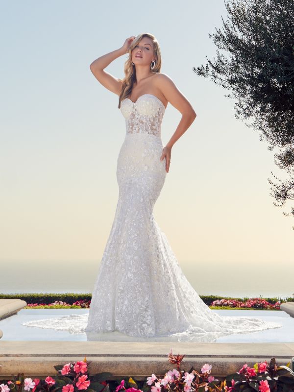 Size 16 Casablanca 2448 Jocelyn Champagne/Ivory/Silver Gown