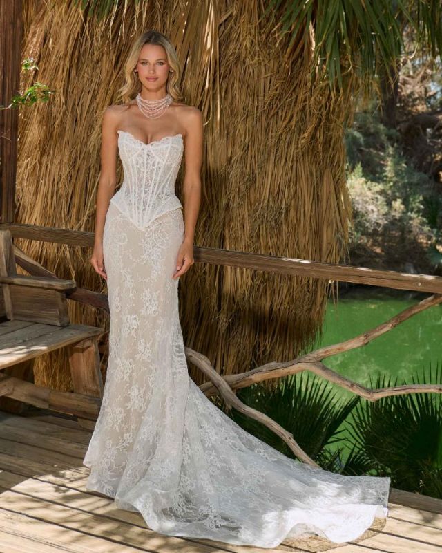 knee length dresses for ladies Size 12 L'Amour LA26102 Jessenia Ivory/Light Nude Gown