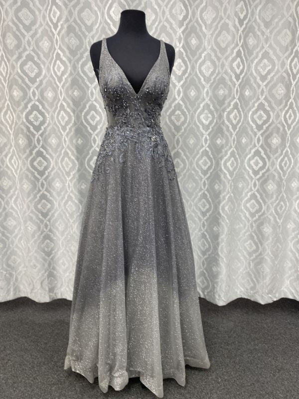 Size 2 Lore 9PK023 Silver Mother of Bride Dress Bridal Sense Size 2 Lore 9PK023 Silver Mother of Bride Dress Bridal Sense