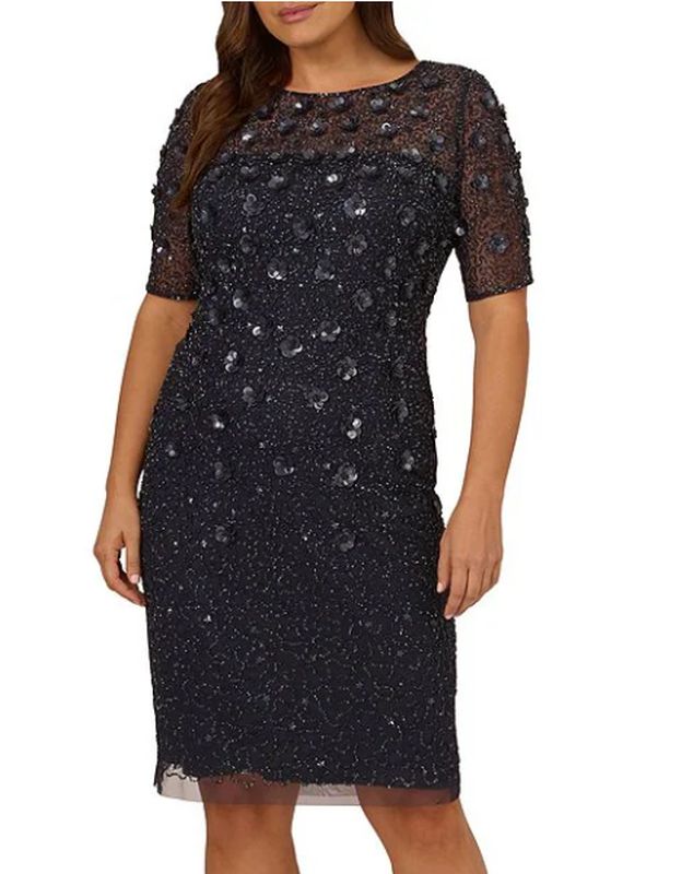 Size 10 Adrianna Papell AP1E207750 Navy Mother of Bride Dress – Bridal Sense