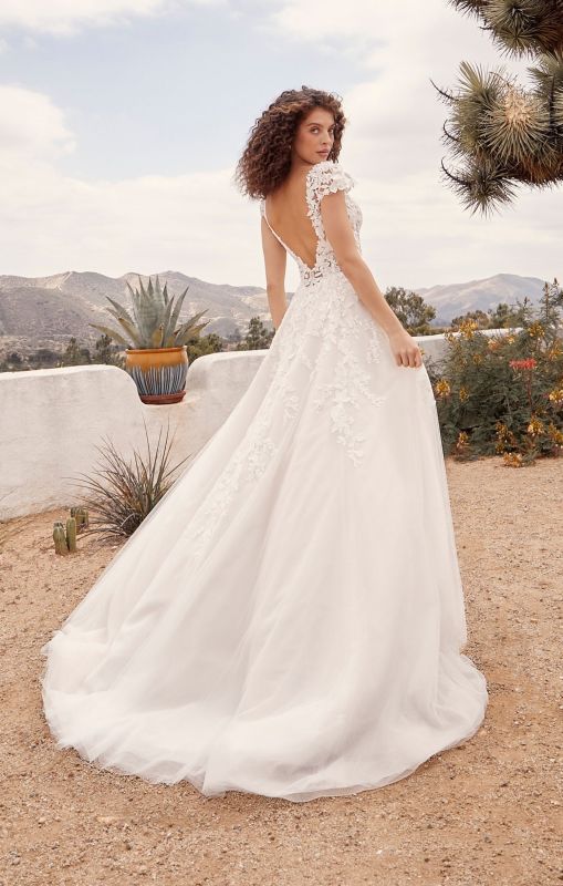 Size 10 Casablanca BL435 Rusty Ivory/Nude/Ivory Gown