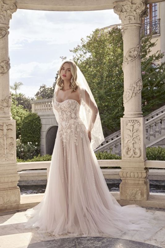 Size 20C Casablanca 2496 Nude/Ivory Gown