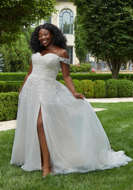 Deuxieme Classe CAN PEP REY LONG GOWN◆ Size 22W Mori Lee 3420 Ivory/Champagne Gown – Bridal Sense