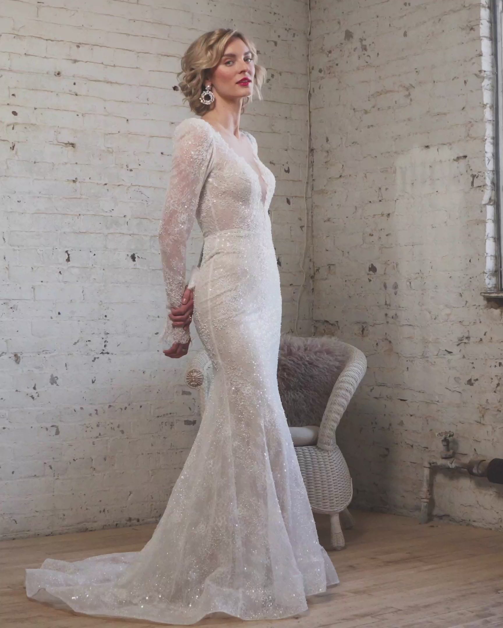 Size 10 Calla Blanche 123237 Charlotte Ivory/Light Nude Gown