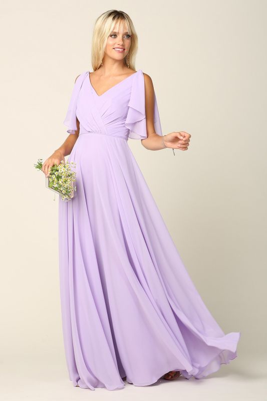 Lilac Chiffon Bridesmaid Dresses, A-line Bridesmaid Dresses, Cheap Bri –  SofieBridal