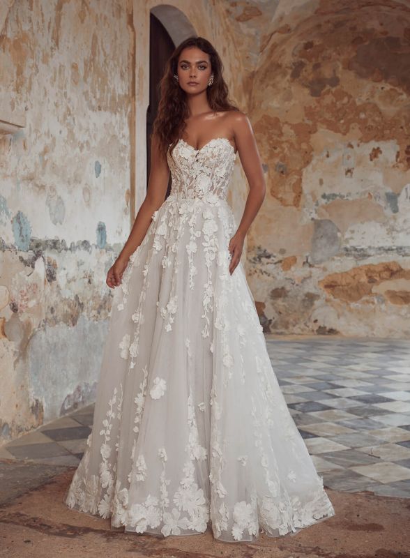 Calla Blanche Size 8 123111 Shania Ivory/Latte Gown Calla Blanche Size 8 123111 Shania Ivory/Latte Gown