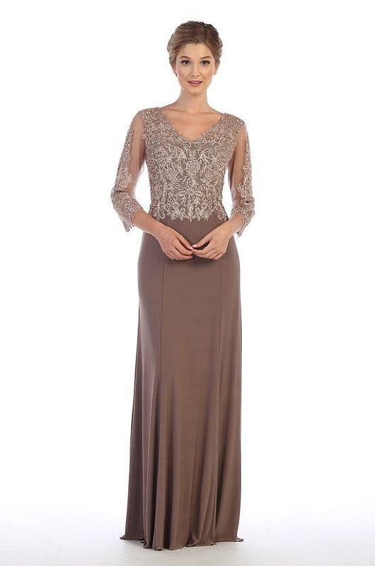 Mocha colored mother of the sales bride dresses