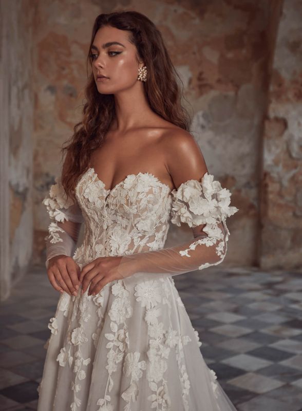 Wedding Dresses with Detachable Sleeves
