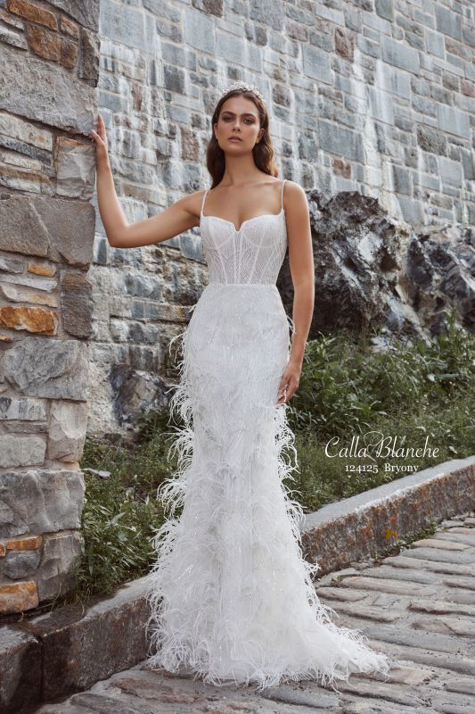 Size 10 Calla Blanche 124125 Bryony Ivory Gown - Main Image